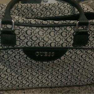 Guess Black and White Monogram Bag